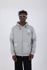 HANORAC CU FERMOAR GRI "RISE AGAIN"